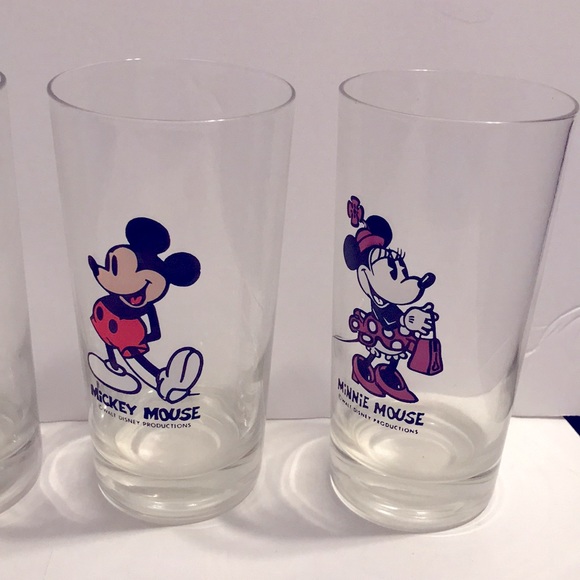 1970s Disney Character Tumblers Pluto Mickey Minnie and Donald Duck - Picture 2 of 5